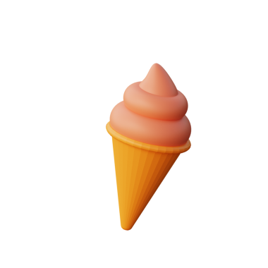 3 Boyutlu Dondurma Konisi Simgesi Görüntüleme