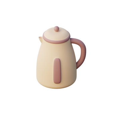 3 Boyutlu Kettle Simgesi Hazırlama Çizimi