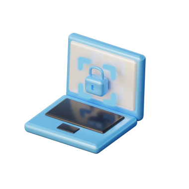 3D Laptop Güvenlik Simgesi Resmetme