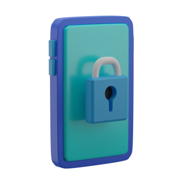 3D Kilitli Telefon Simgesi Resmetme