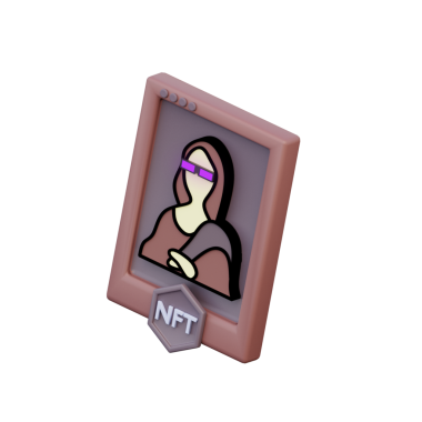 3D NFT Sanat Simgesi Hazırlama İllüstrasyonu