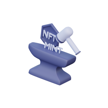 3D NFT Nane Simgesi Hazırlama İllüstrasyonu