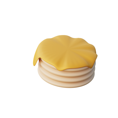 3 Boyutlu Pankek Simgesi Çizimi