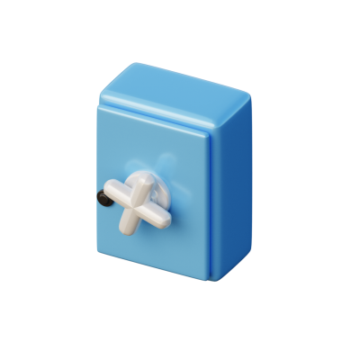 3D Güvenli Banka Kilit Simgesi Resmetme