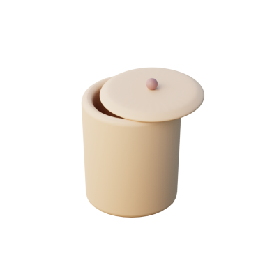 3 Boyutlu Çöp Kutusu Simgesi Çizimi