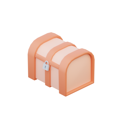 3 Boyutlu Hazine Sandığı Simgesi Çizimi