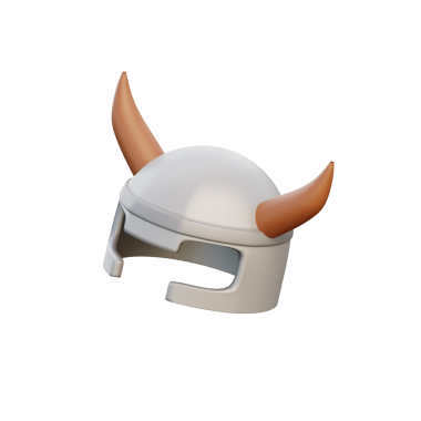 3 Boyutlu Viking Miğfer Simgesi Resmetme