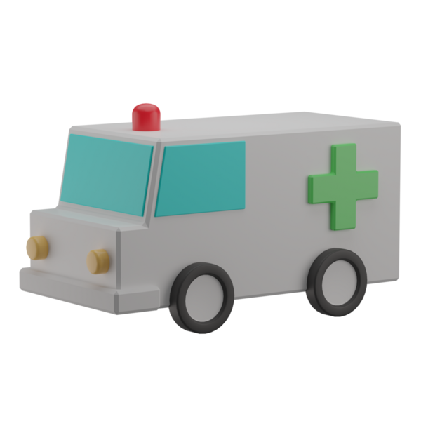 3D Ambulans Simgesi Resmetme