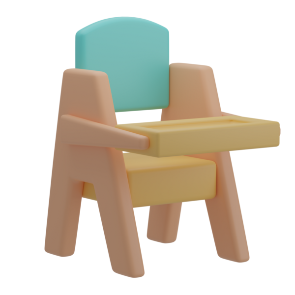 3 Boyutlu Bebek Sandalyesi Simgesi Hazırlama