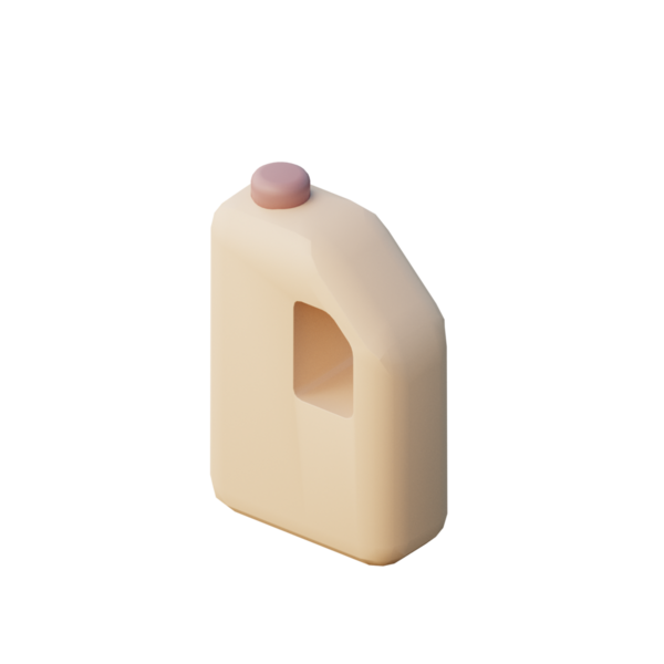 3 Boyutlu Deterjan Şişe Simgesi Çizimi