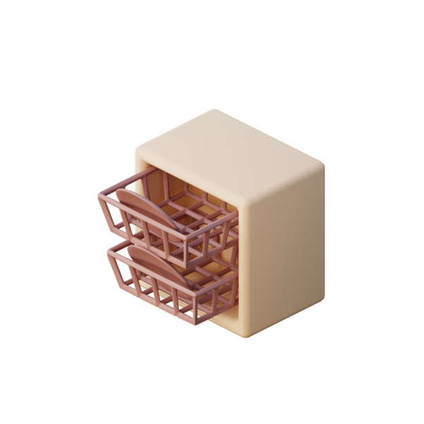 3B Bulaşık Makinesi Simgesi Çizimi
