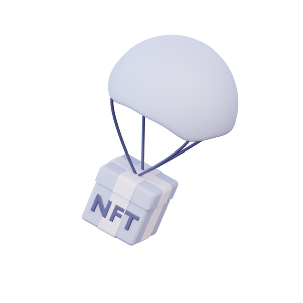 3D NFT Hava Bırakma Simgesi Resmetme