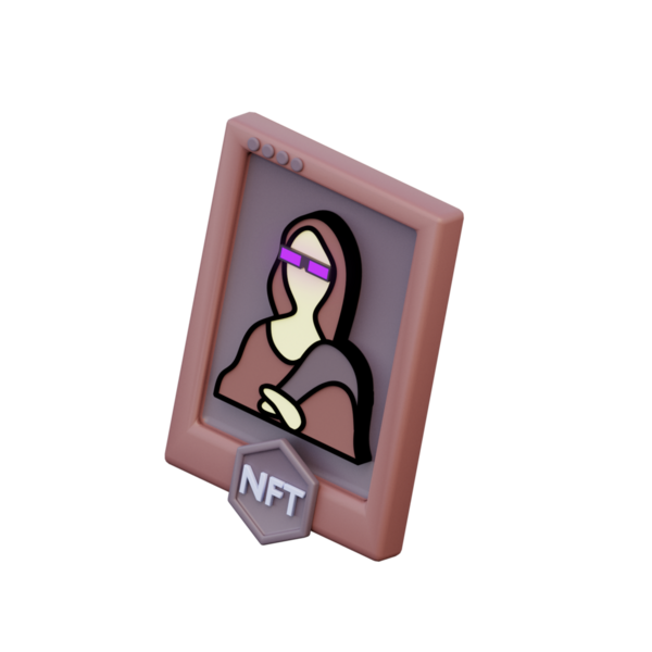 3D NFT Sanat Simgesi Hazırlama İllüstrasyonu