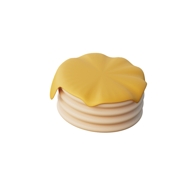 3 Boyutlu Pankek Simgesi Çizimi