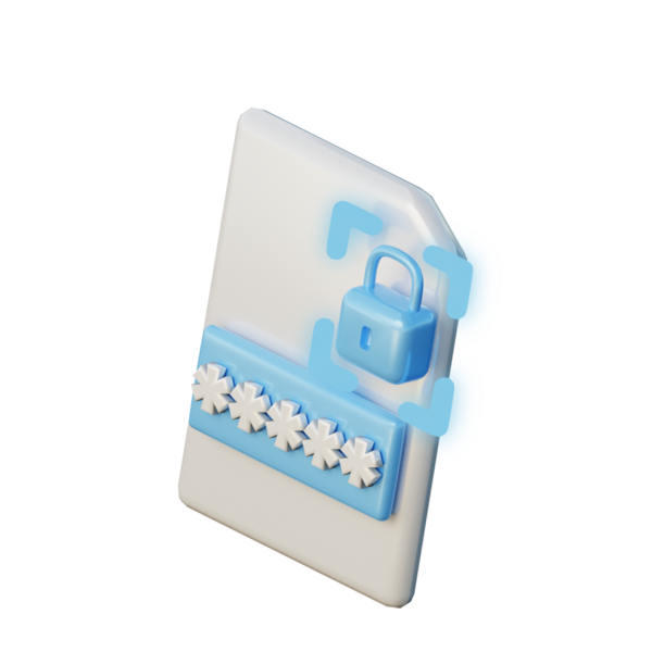 3B Parola Korumalı Kilit Simgesi Resmetme