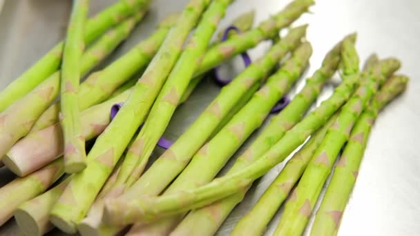 Close Video Asparagus Kitchen Baking — Video