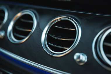 Moldova, Chisinau, 21 martie 2022 Close up photo of beautiful Interior of Mercedes S Class.