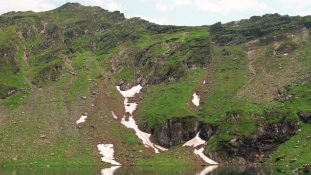 Βίντεο Από Λίμνη Παγετώνα Στα Καρπάθια Όρη Ρουμανία Transfagarasan — Αρχείο Βίντεο