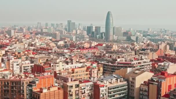 Февраля 2023 Испания Барселона Видео Высоты Барселоны Испании — стоковое видео