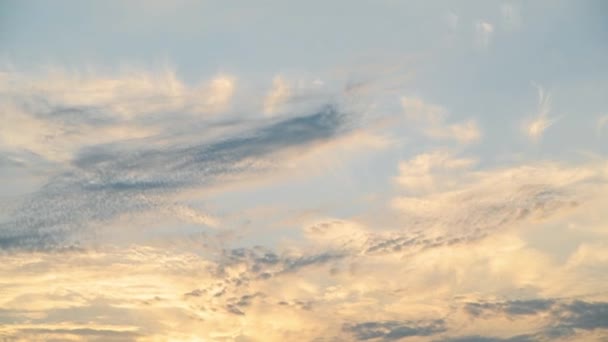 Timelapse Cloudy Vibrant Sky Sunset — Stock Video