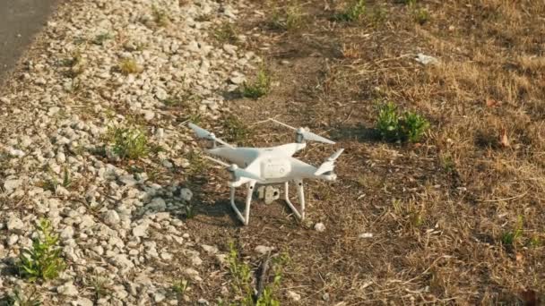 Août 2022 Moldavie Chisinau Gros Plan Dji Phanton Pro Drone — Video