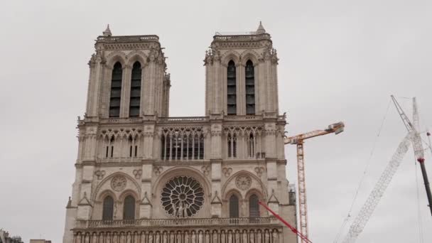 Octobre 2023 Paris France Vidéo Rapprochée Notre Dame Paris Reconstruction — Video