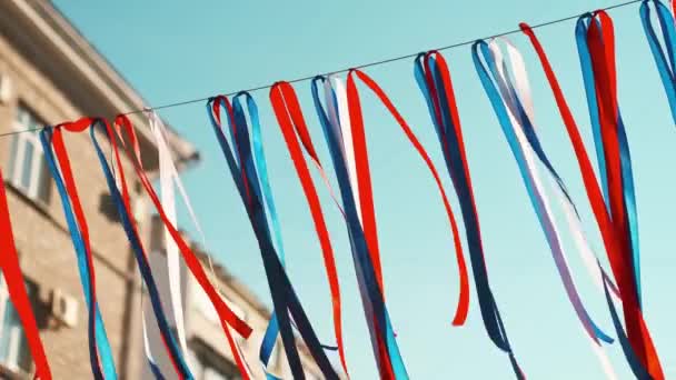 Съемки Празднования Дня Америки Цветным Холстом Сша — стоковое видео