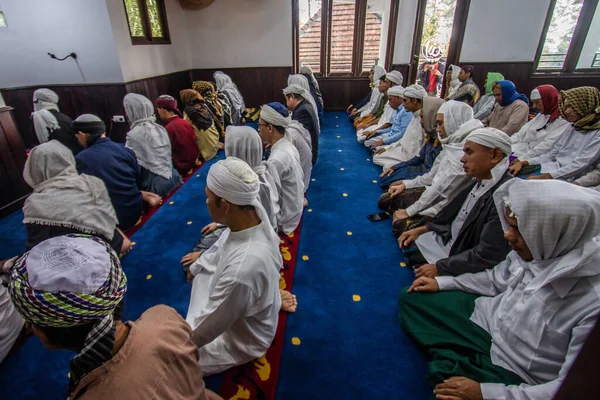 Thariqat Naqsyabandiyah Kholidiyah Jalaliyah Församlingen Genomförde Eid Böner 1444 Bogor — Stockfoto