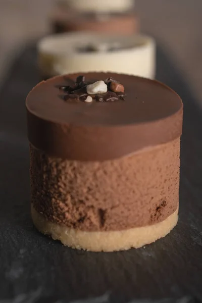 stock image chocolate cake on a plate, Mixed Grand Candy Cake