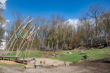 Bavyera, Almanya 'daki eski ingolstadt şehrinin manzarası