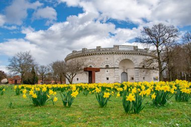 Bavyera, Almanya 'daki eski ingolstadt şehrinin manzarası