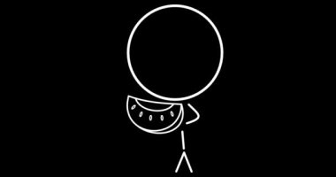 Bir çocuk elinde kavun taşıyor.