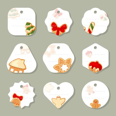 Noel hediyesi mini etiket, tatil seti. Kağıt çıkartma süslemesi paketleme zencefilli kurabiye ev hediye ağaç çilek çan şekeri kar tanesi melek adam yeni yıl indirimli satış