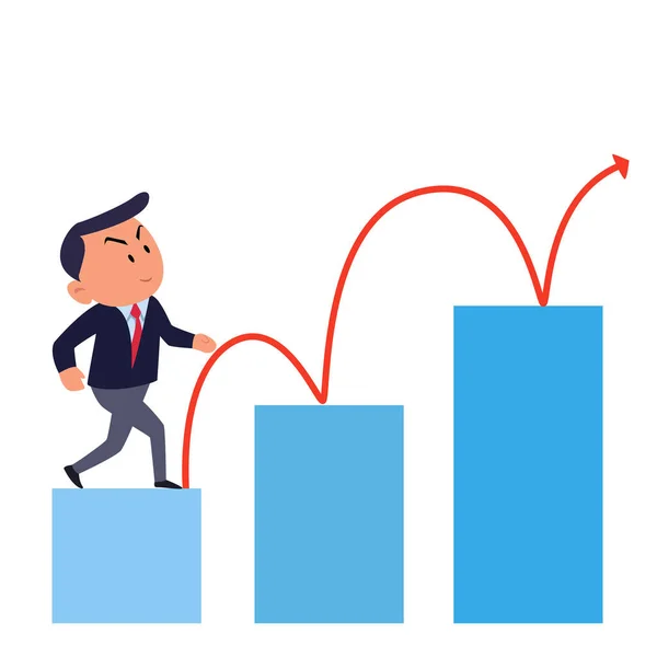 stock vector Illustration of cartoon success of business peopl