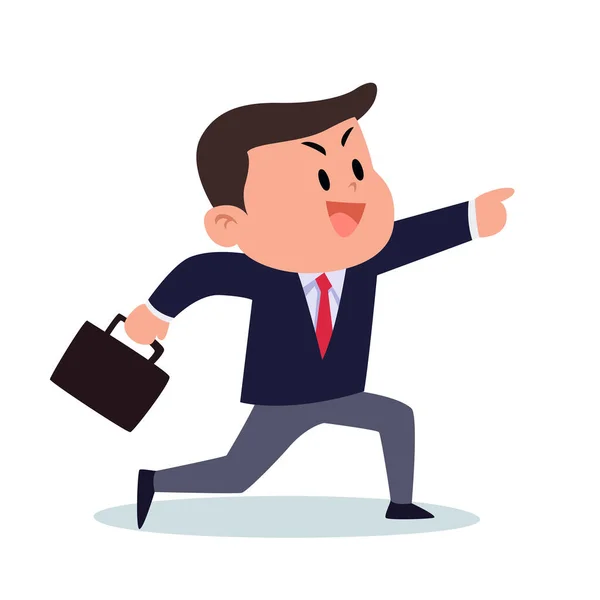 stock vector A cartoon image of a business man in a suit.