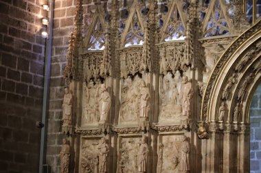 interior of the cathedral of the virgin mary in valencia, spain