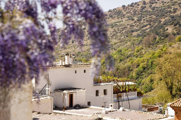 stock image view of the town of the Alpujarra of Granada, pampaneira