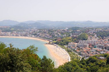 Akdeniz 'deki güzel sahil, San Sebastin, İspanya