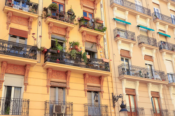Facade of a building in barcelona
