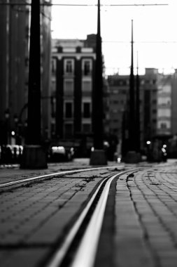 siyah ve beyaz bulanık şehir arkaplanı