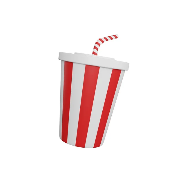 Візуалізація Содової Чашки Значок Фаст Фуду — стокове фото