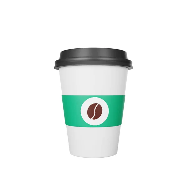Rendering Coffee Cup Fast Food Icon — Stock Photo, Image