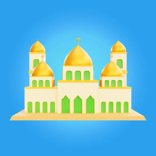 Vykreslování Mešity Ramadán Ikona — Stock fotografie