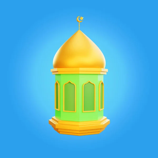 Rendering Della Lanterna Icona Del Ramadan — Foto Stock