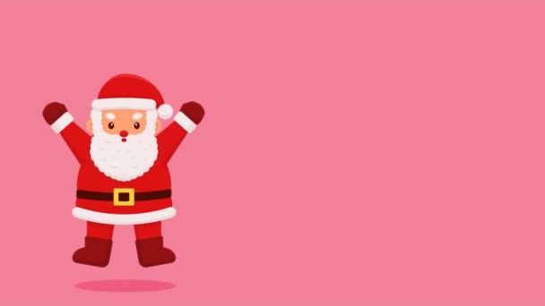 Animación Linda Caricatura Santa Claus Fiesta Cheer Suitable Para Los — Vídeos de Stock