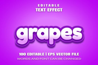 Editable text effects grapes , words and font can be changed
