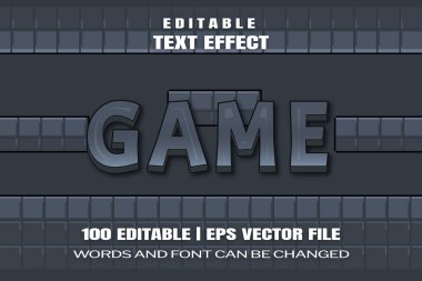 Düzenlenebilir metin efektleri Oyun, kelimeler ve yazı tipi değiştirilebilir