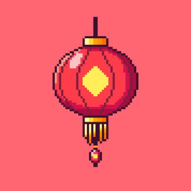 Pixel Sanat Tasarımı ile Fener Vektör Illustration, oyun varlıkları için mükemmel temalı tasarımlar