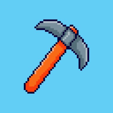 Pixel Sanat Tasarımı ile baltanın vektör illüstrasyonu, oyun varlıkları temalı tasarımlar için mükemmeldir