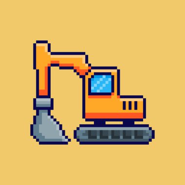 Piksel Sanat Tasarımı ile kazıcının vektör illüstrasyonuName